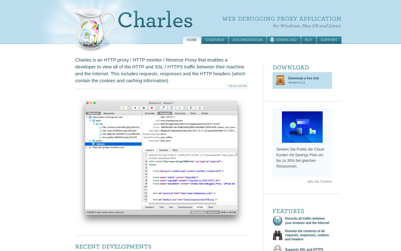Charles 官网截图
