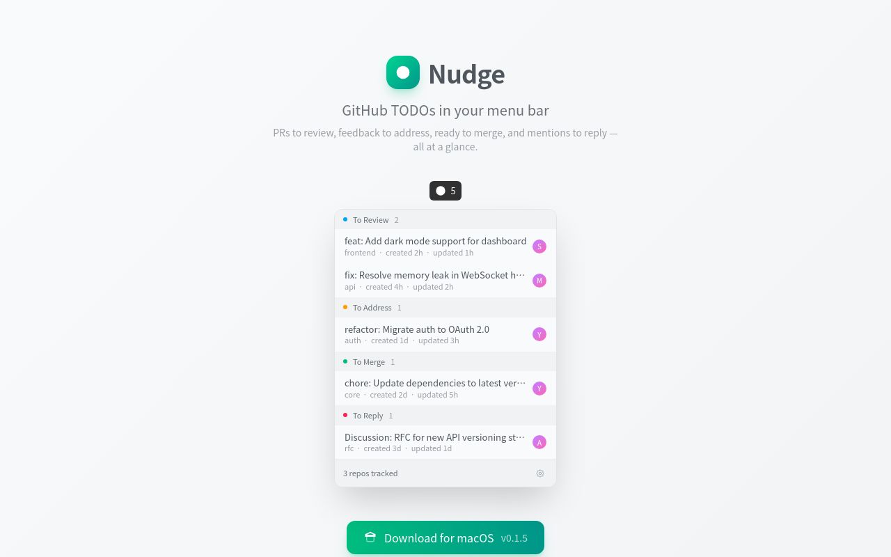 Nudge 官网截图
