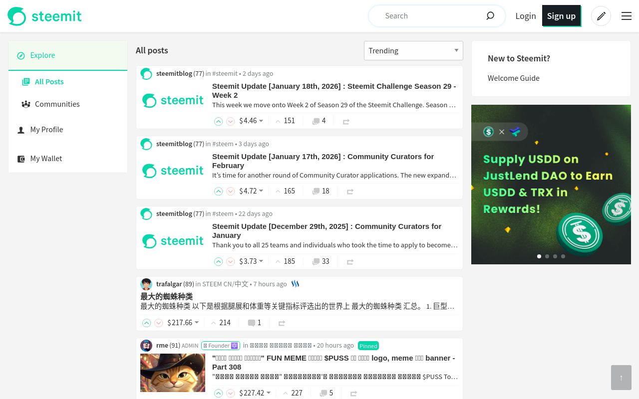 Steemit 官网截图