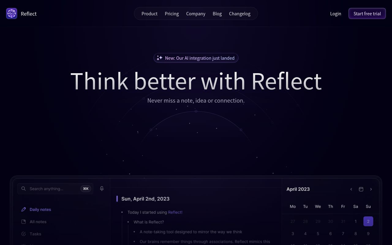 Reflect 官网截图